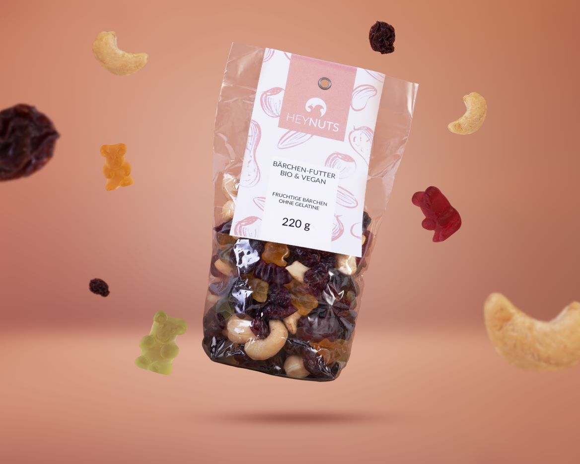 Bärchenfutter Mix Bio & Vegan abgebildet in seiner 220g Verbraucherverpackung.